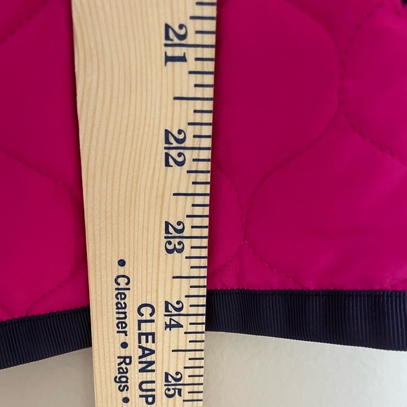 Crown & Ivy Pink Quilted Puffer Vest Elephant Lining Size Large - Picture 7 of 8